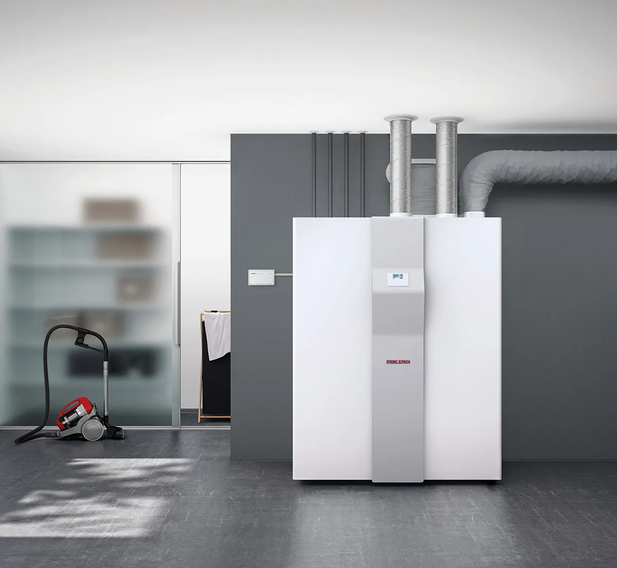 STIEBEL ELTRON Wärmepumpenanlage mit Lüftungsanschlüssen